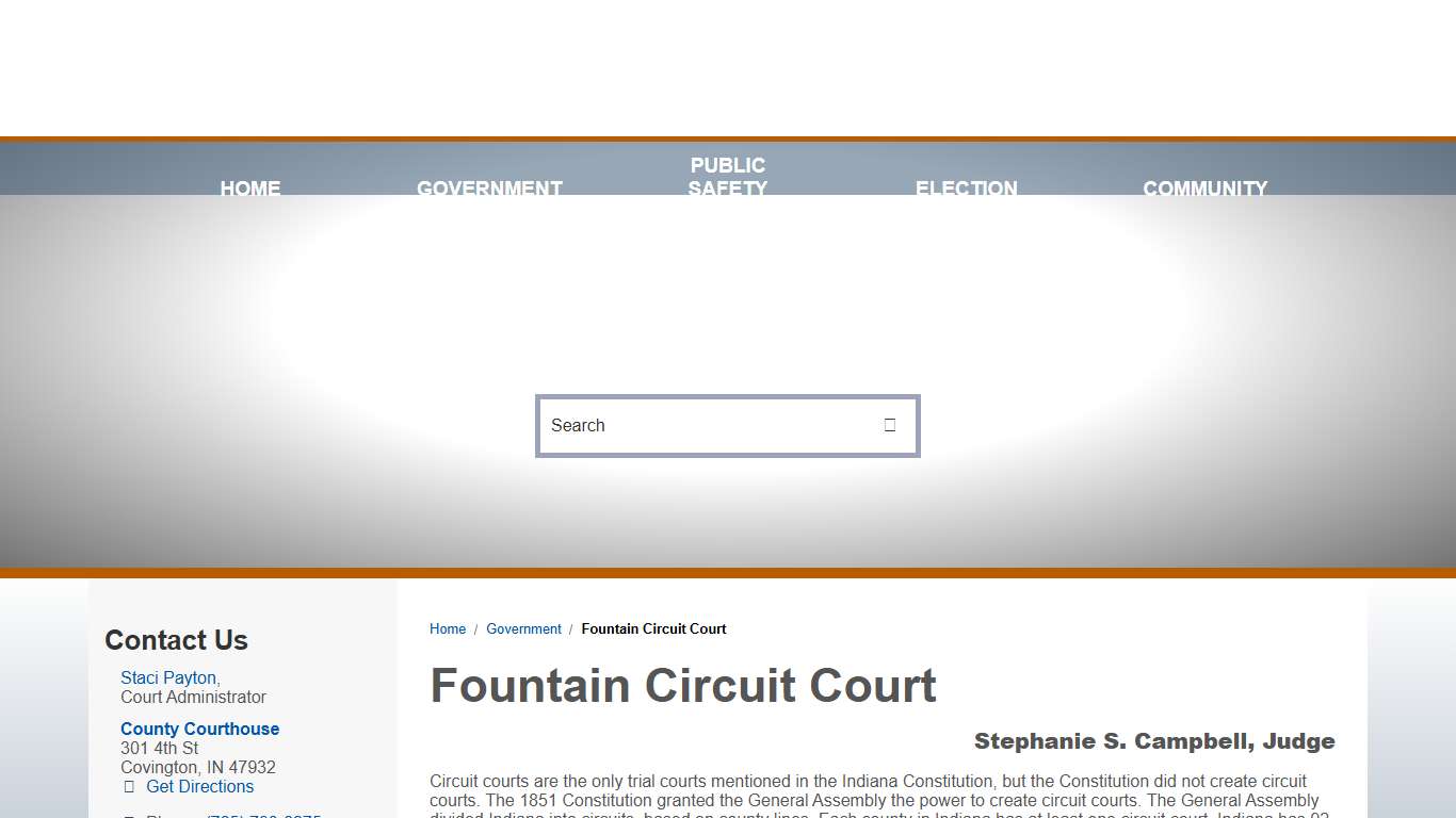 Fountain Circuit Court / Fountain County, Indiana